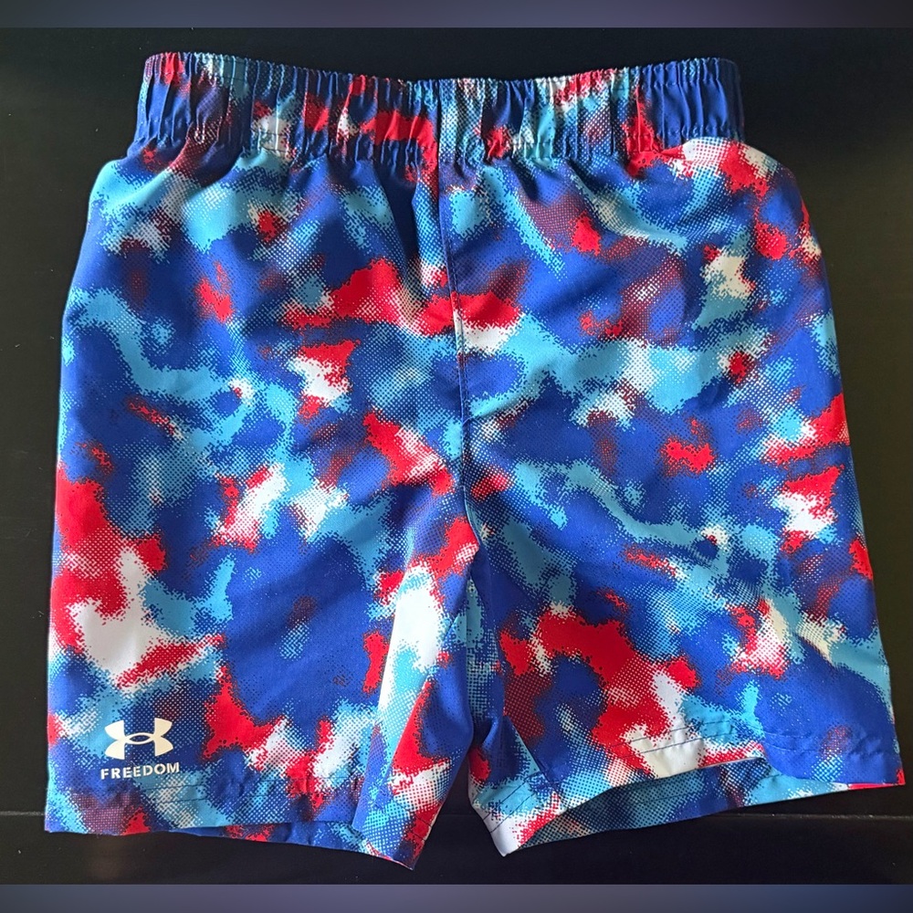 Under Armour Blue and Red Camo Shorts NWOT